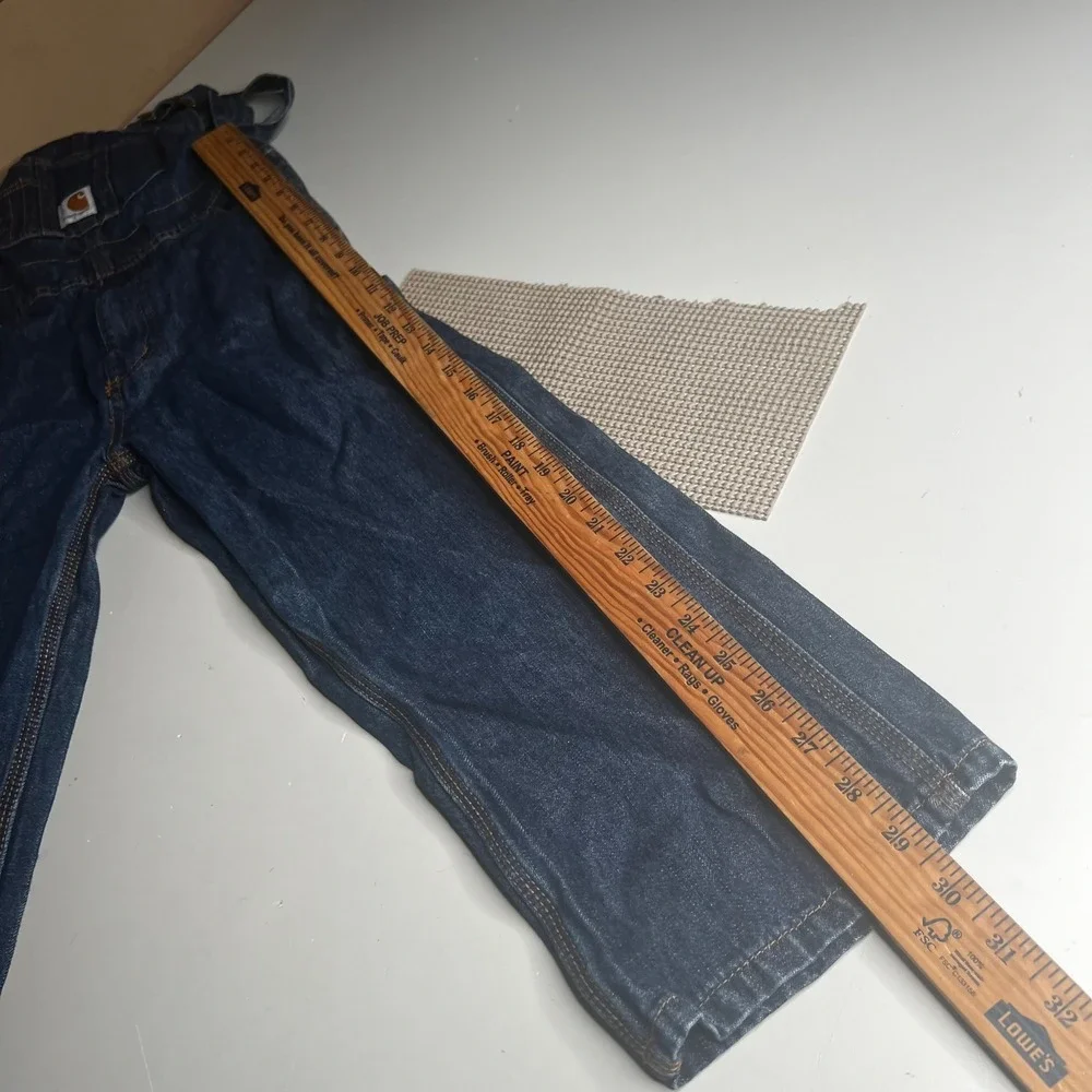 Carhartt Kids Denim Bib Overalls Dark Wash Master Cloth Size 6 RN 13706